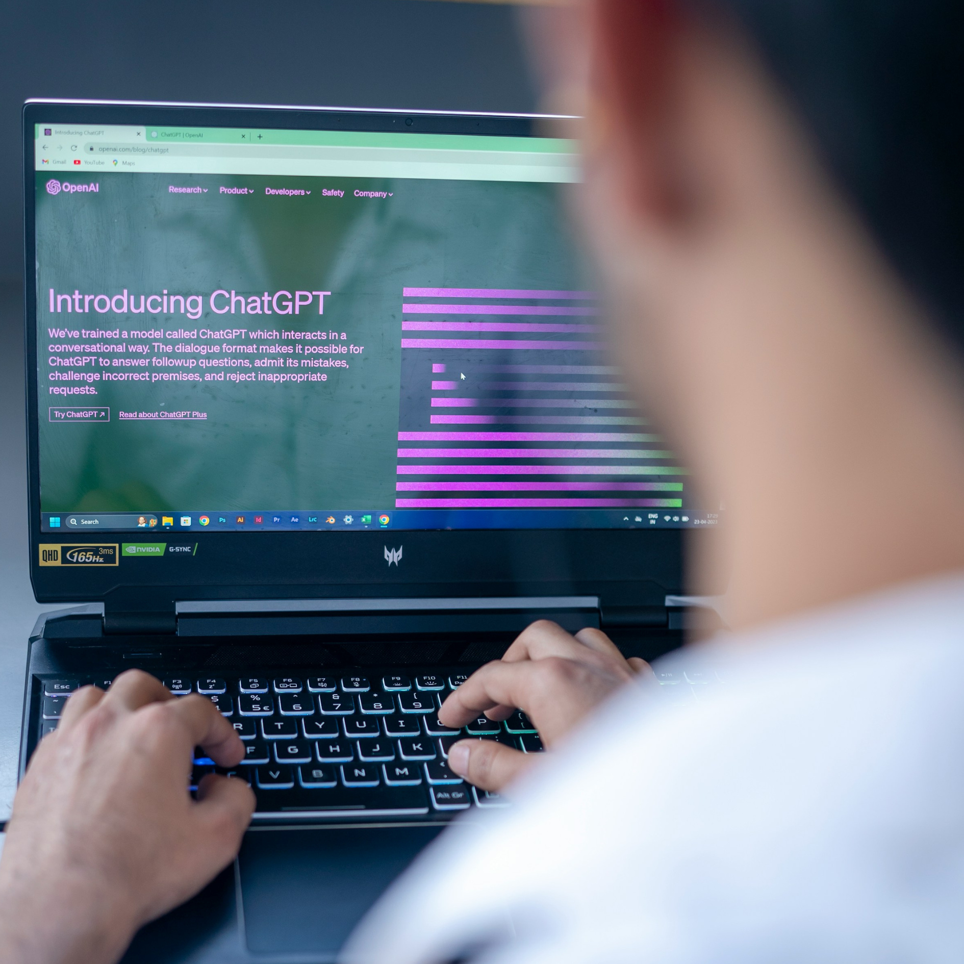 Man using Chat GPT